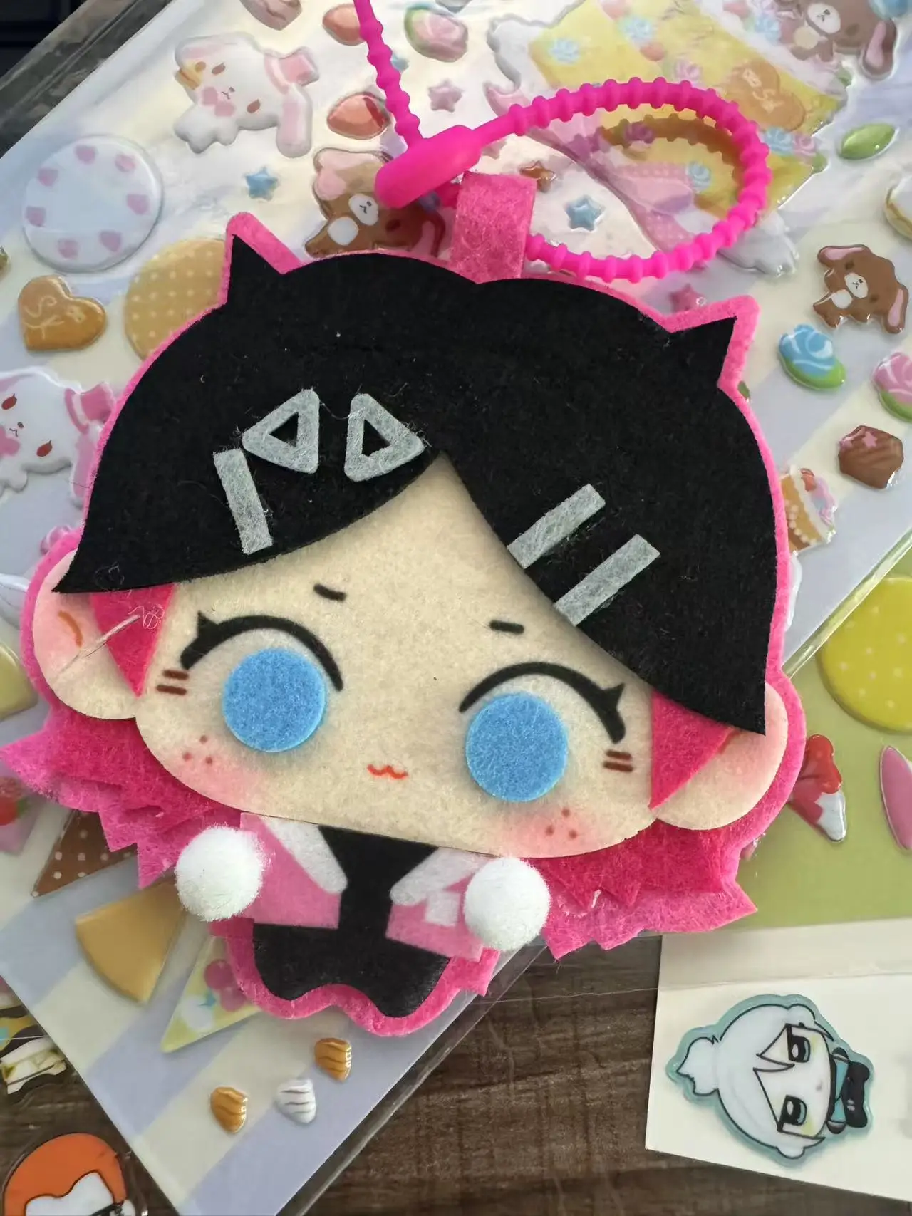 Stuffed 10cm VALORANT Mu Die Jett Kawaii Cute Non-woven Backpack Pendant Ornament or Pretty Keychain for Meeting Gift