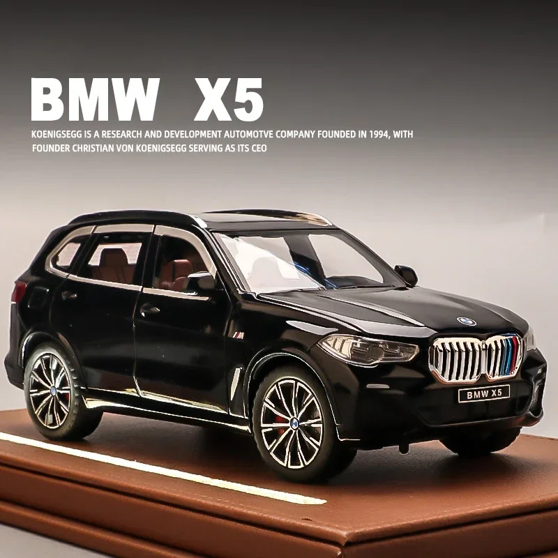 X5 سبيكة SUV نموذج سيارة محاكاة 1/24 BMW مع ضوء الصوت الأطفال المعادن دييكاست لعبة مجموعة السيارات مصغرة Voiture