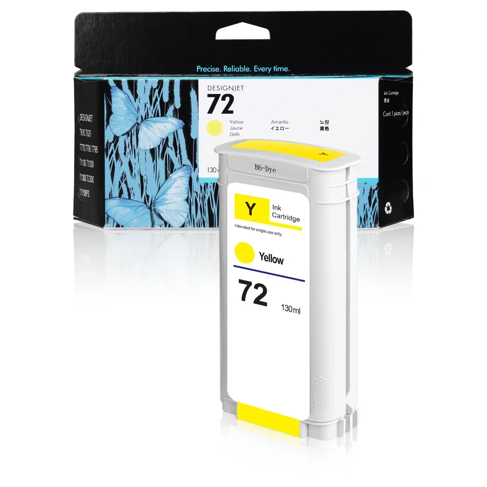 For HP 72 Ink Cartridge 130ML With Full Ink HP72 For HP DesignJet T610 T620 T770 T790 T795 T1100 T1120 T1200 T1300 T2300 6Colors view 6