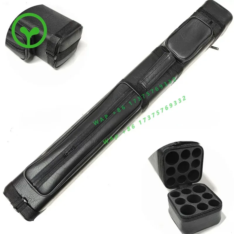 【Popular】3B6S HardPool Cue Case Nine-hole Pole Bag Soft Bag Pole Barrel Tide Big Head Billiard Pole