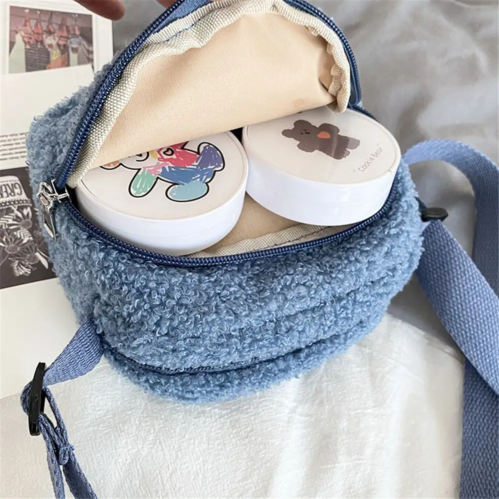 Autumn And Winter  Cute Bear Messenger Bag Women Plush Mobile Phone Bag Girls Small Shoulder Bag