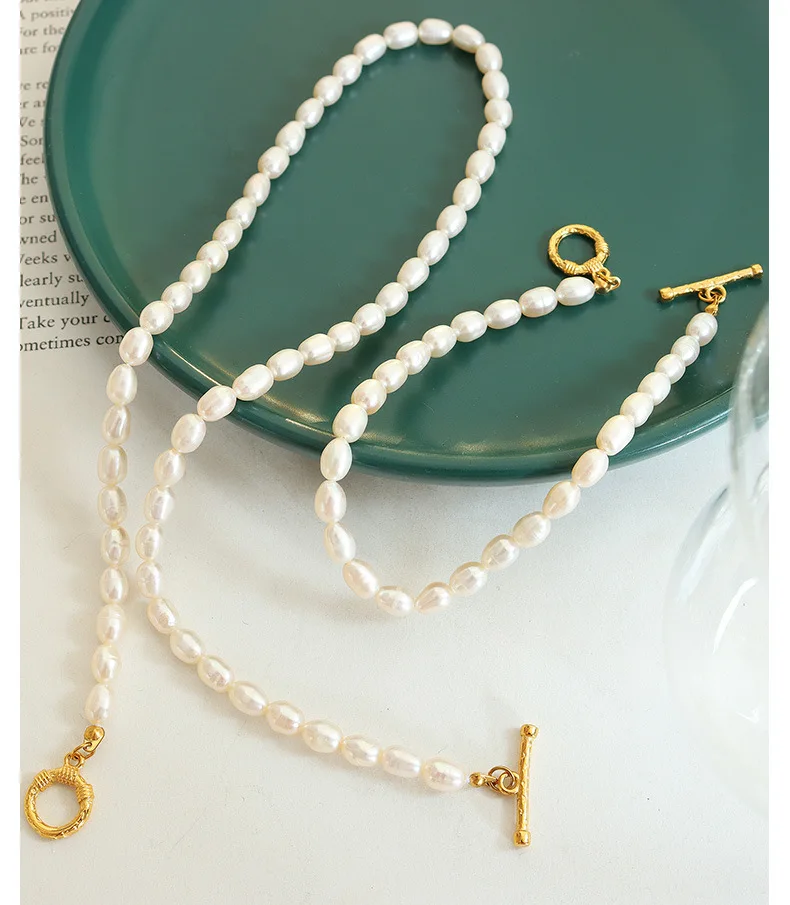 Französisch Barock Perlenkette Halskette Armband schick und elegant Frau Set Mädchen Ästhetik Accessoires Hochzeits schmuck Großhandel – Detail 9