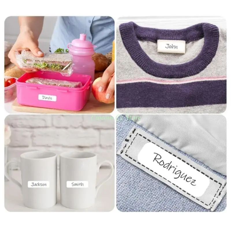 X90F Adhesive Fabric Tag for Clothes Machine Washable No-Iron Clothing Labels