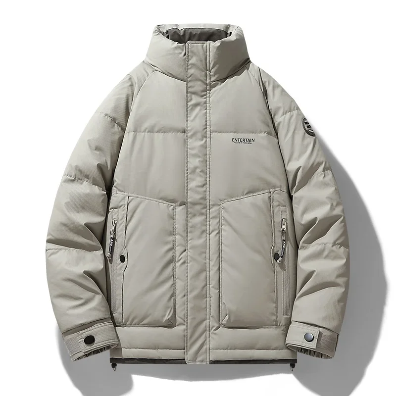 

Windproof Warm Overcoat Winter Mens Stand Collar Jacket for Men QualityFashion Brand Winter Warm Waterproof Pdown Casual Parkas