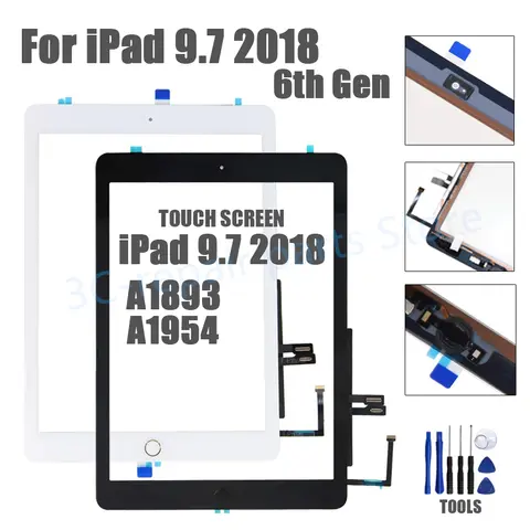 Écran tactile extérieur LCD pour iPad 6 2018 6e génération A1893 A1954 ipad9.7 écran tactile en verre numériseur connecteur remplacement de panneau tactile