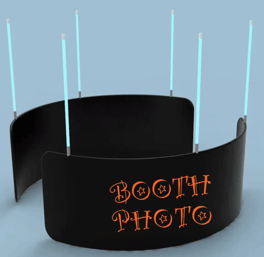 Sky Photo Booth Hold 7-15ppl Overhead 360 Photo Booth with Ring Light for Wedding Party Event