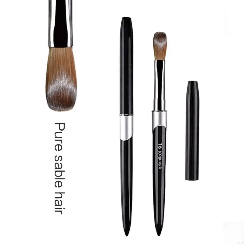 Q1FB Kolinsky Sable Acrylbürste UV -Gelschnitzbissen Flüssigkeit Pulver DIY -Nagel