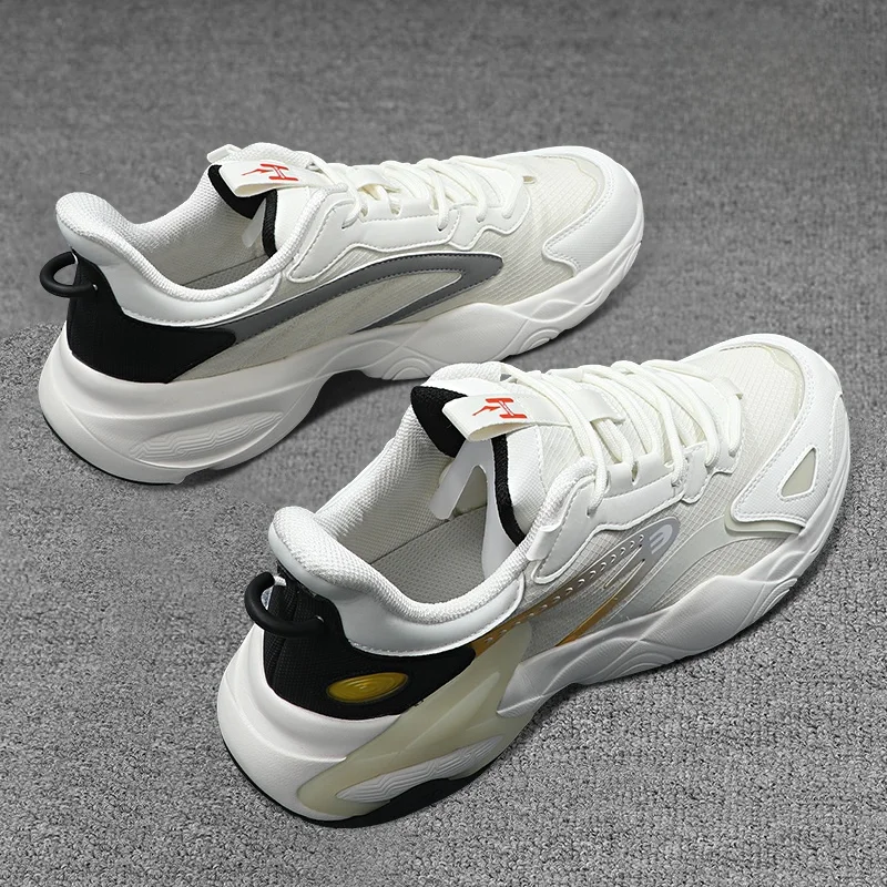 メンズ通気性ランニングシューズ-秋シーズン-メッシュアップスニーカー-カジュアルスポーツシューズ-ソフト人工皮革-快適-オールシーズン