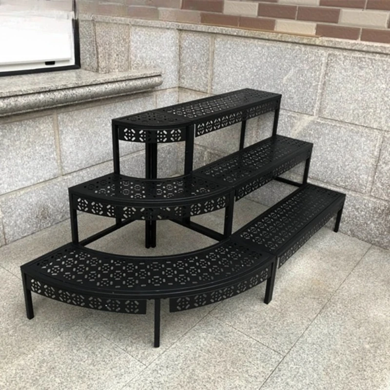 

Flower stand shelf Balcony wrought iron ladder Floor-to-ceiling multi-layer outdoor courtyard windowsill Succulent special flowe