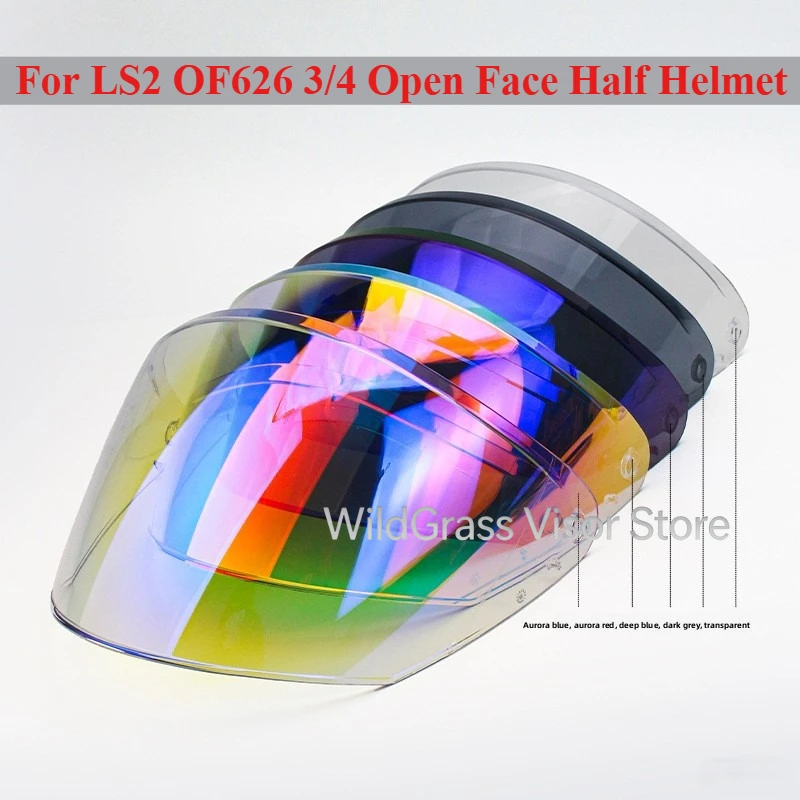

Helmet Visor Replacement for LS2 OF626 3/4 Open Face Half Helmet UV Protection Sun Block Night Vision High Definition Lens