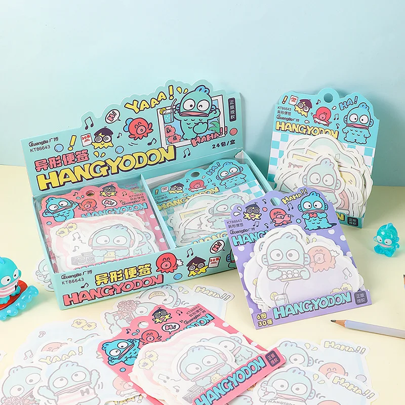 12pack/lot Kawaii Sanrio Hangyodon Memo Pad Sticky Notes Creative Notepad Stationery Planner Post Office School Supplies