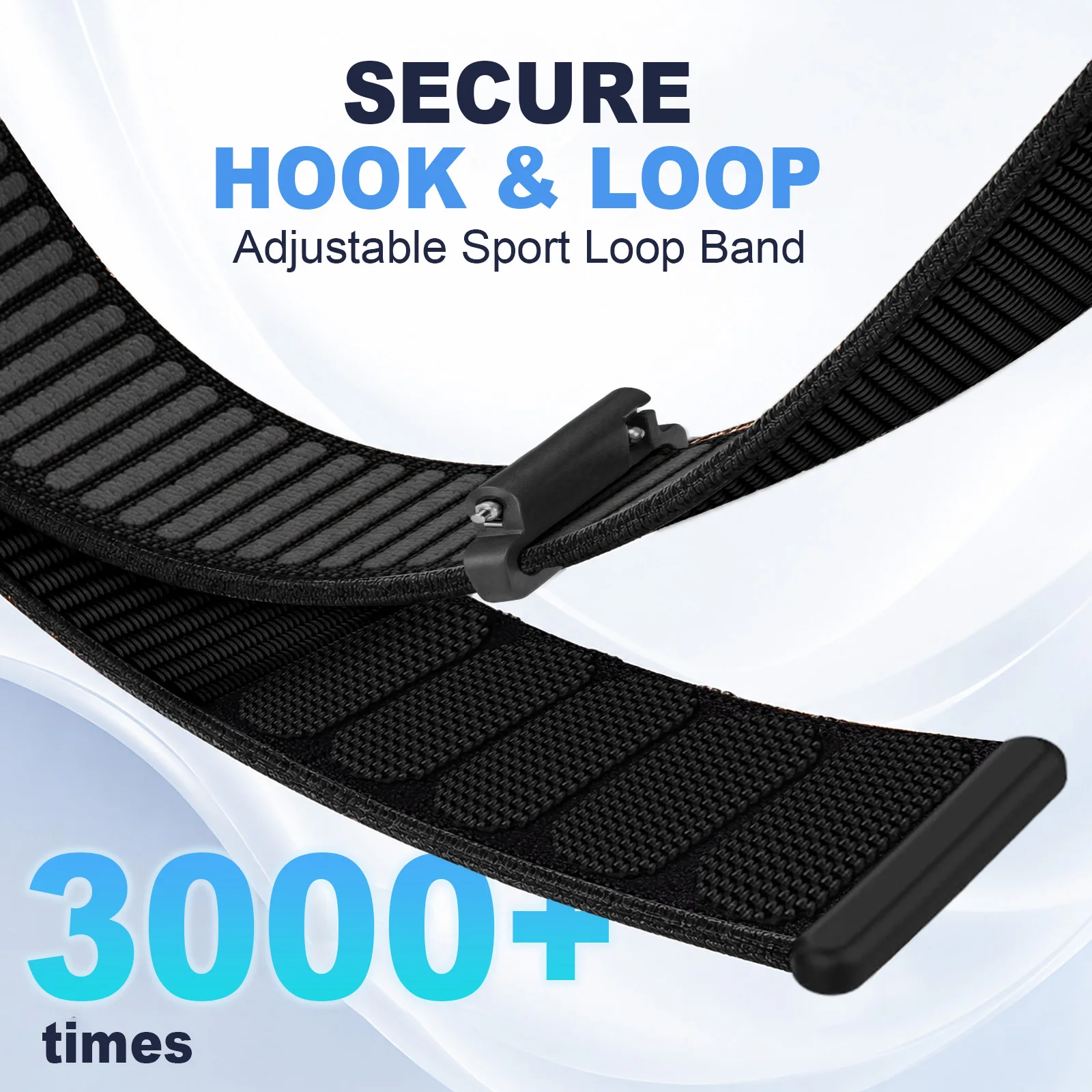 Sport Hook & Loop Nylon Watch Strap 20mm 22mm For Garmin Forerunner 570 265 255 165 Vivoactive 6 5 Venu Sq Braided Bracelet