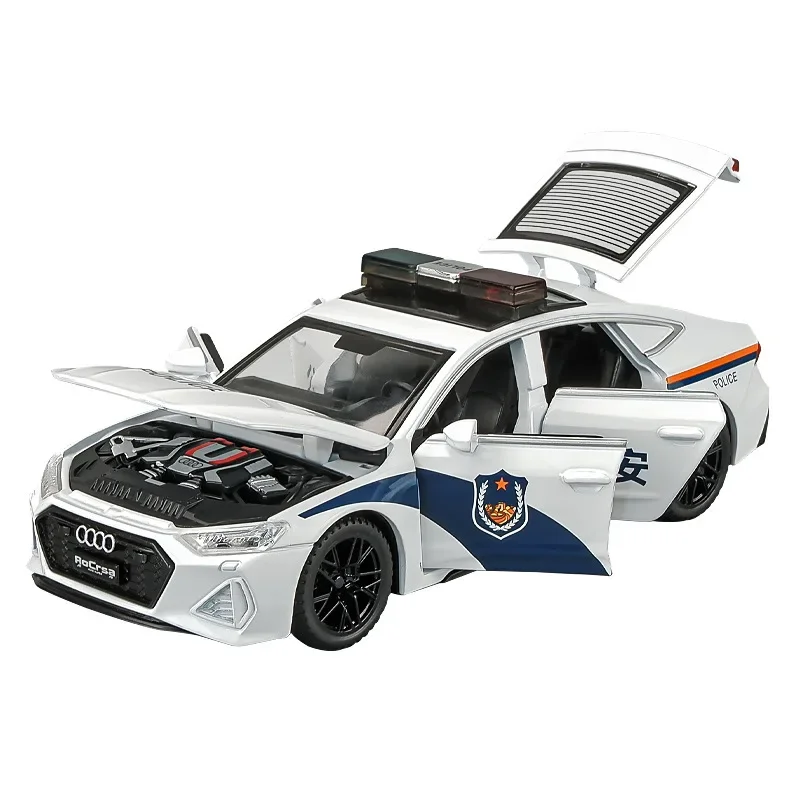 1:32 AUDI RS7 police car Alloy Model Car Toy Diecasts Metal Casting Sound and Light Car Toys For Children Vehicle