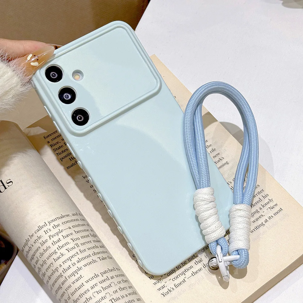 Coque Cœur Couleur Bonbon avec Dragonne pour iPhone 17 Pro Max 16 15 Plus 14 Pro 13 12 Pro 11 Souple Antichoc Protectrice