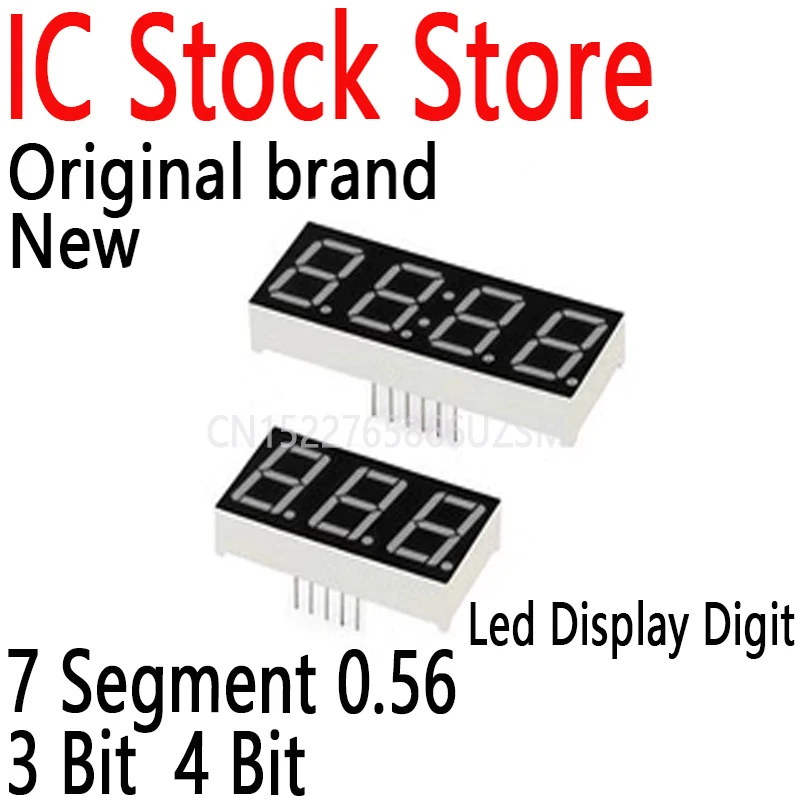 10PCS Led Display Digit Tube Inch Green Common Cathode Anode Led 7segment 7 Segment 0.56 3 Bit 4 Bit