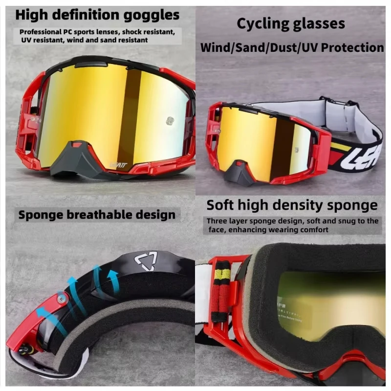 Moto MX Helmet Goggles Velocity 6.5 Double Layer Anti Fog Ultra HD Lens Motocross Glasses MTB ATV DH Enduro Racing Skiing Goggle