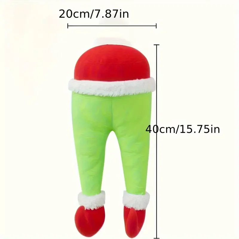 

1pc Santa Claus Elf Leg Green Artificial Legs Christmas Tree Fun Decoration Christmas Tree Decoration Home Atmosphere Decoration