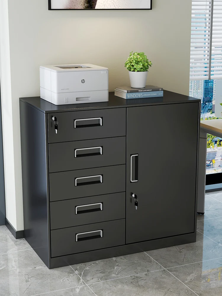 

Partial five-bucket file cabinet, office iron short cabinet, financial lock, information cabinet, drawer, locker, tool storage