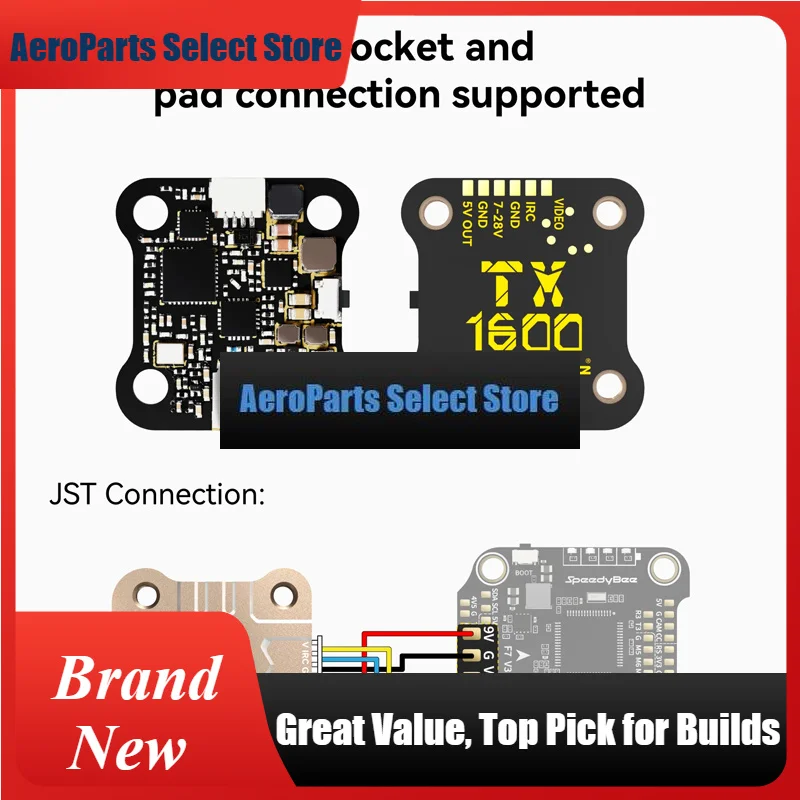AeroPartsSpeedybee Tx Ultra Tx1600 5.8ghz 48ch 1.6w Fpv Vtx Analog Transmission 2-6s Lipo For Rc Fpv Long Range Racing Drone