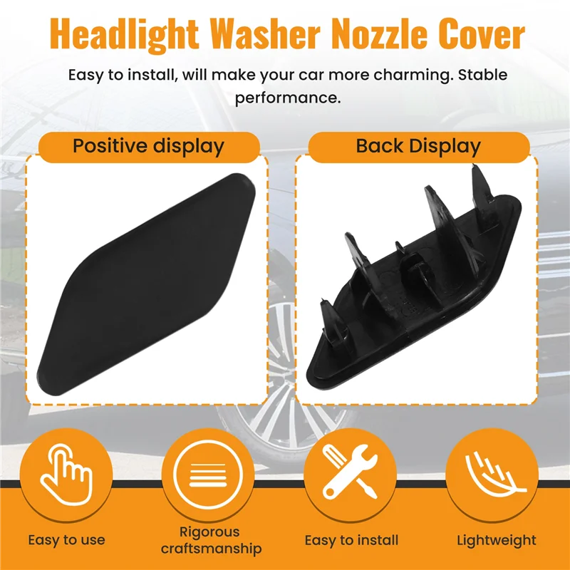 

Reliable-Left+Right Front Bumper Head Lamp Headlight Washer Nozzle Cover Cap For VW Scirocco R 2009-2014