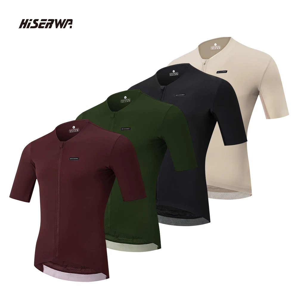 

HISERWA 2023 Cycling Jersey Summer Mtb Bike Shirt Top Quality Cycling Short Sleeve UPF 50+ Road Bicycle Clothing