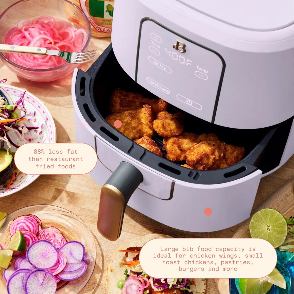 2023 New Beautiful 6 Quart Touchscreen Air Fryer, Lavender by Drew Barrymore