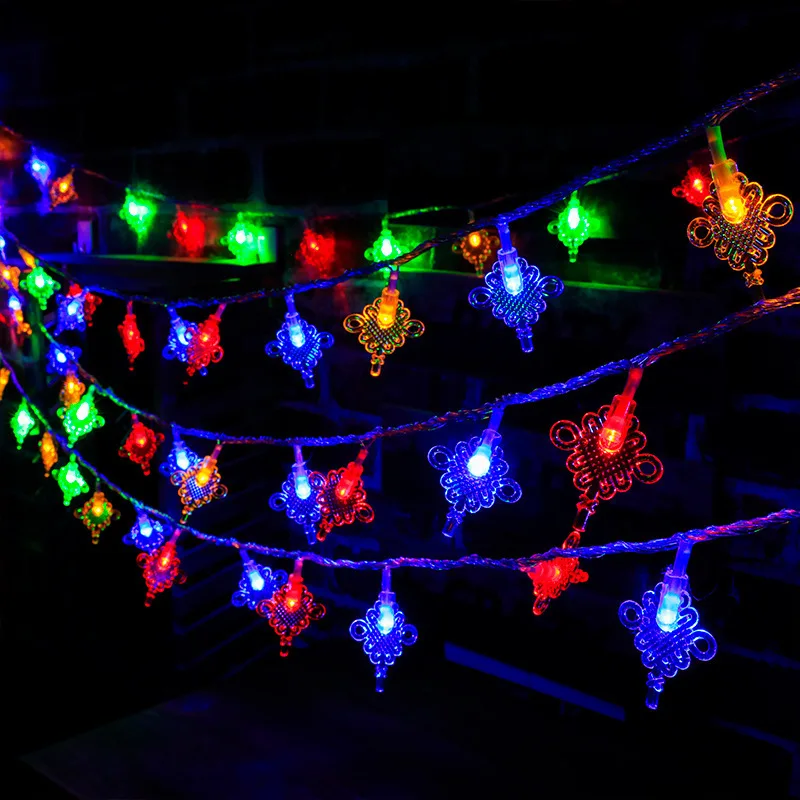 1.5m 10LED New Year Red Lantern String Birthday Wedding Decoration Christmas Tree Hanging Lamp Chinese Spring Festival Supplies