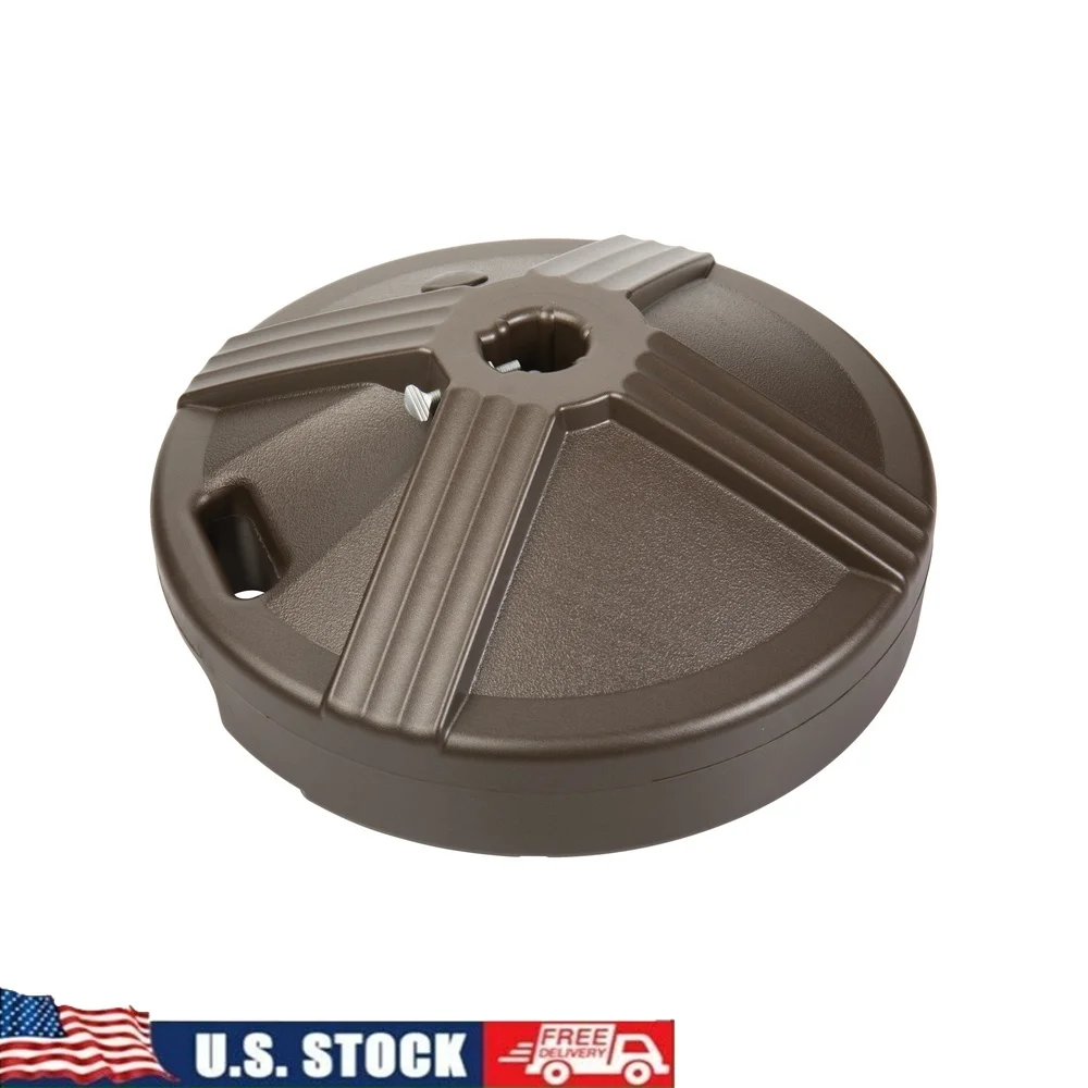 Durable Fillable Umbrella Base Patio Tables Weather Resistant High Density Polyethylene Easy Assembly Molded Handles Secure