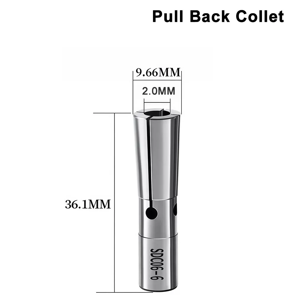 DC Pull Back Collet DC4 DC6 DC8 DC12 SDC DC Chuck Collet High Precision DC Collet for Pull Back Tool Holder Milling Cutter