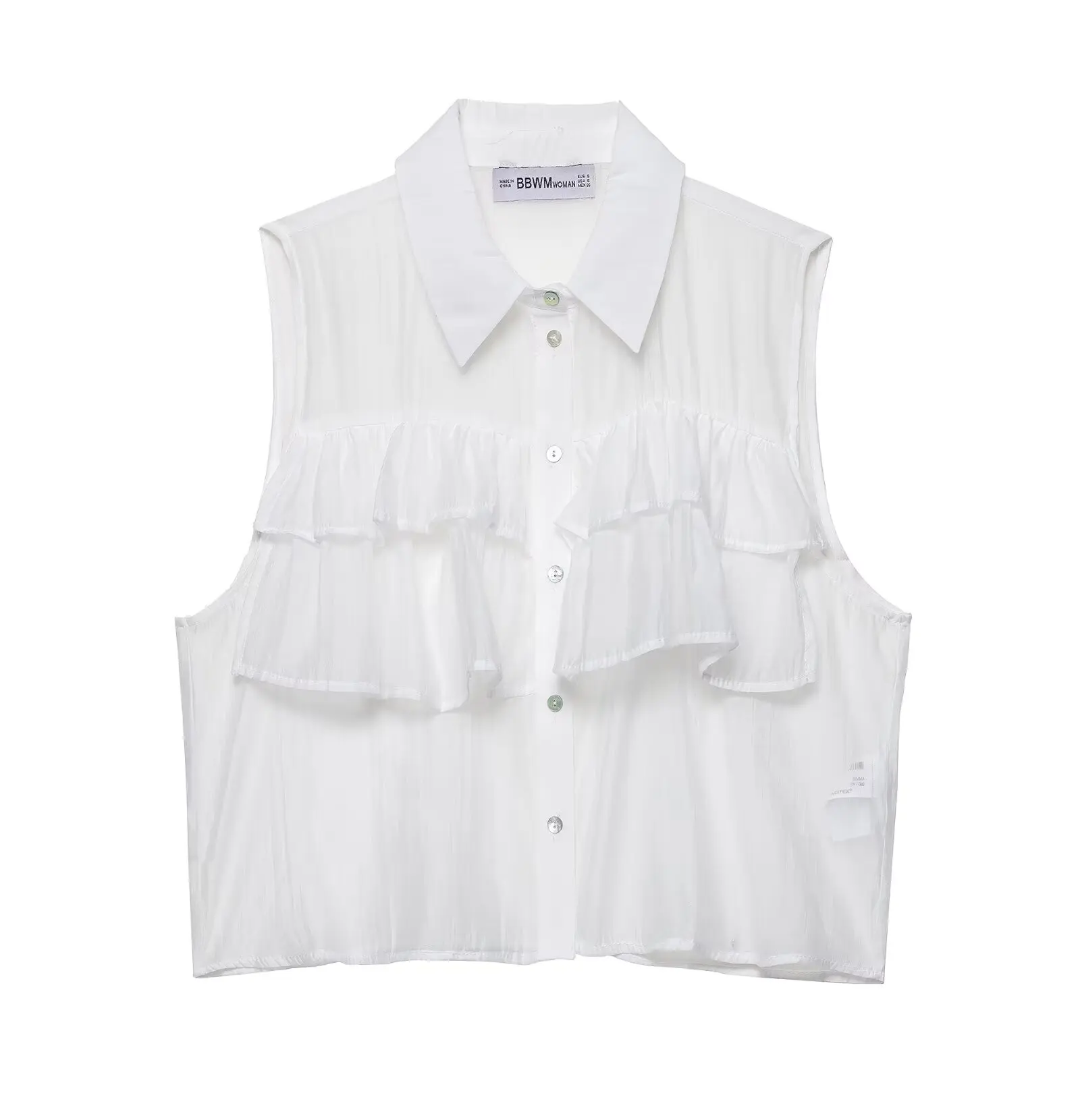 

Женская легкая блузка весна/лето, модный женский полупрозрачный многослойный декоративный топ