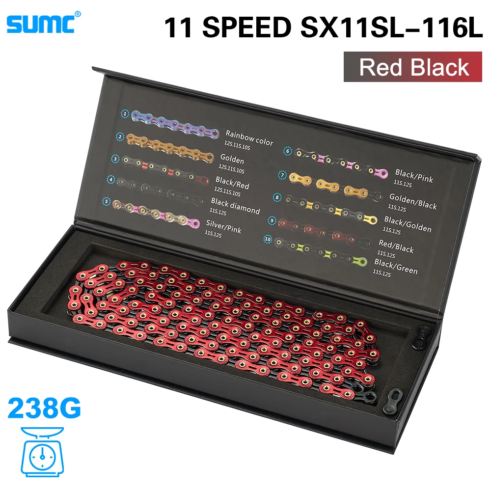 SUMC Bicycle Chain SX11SL 11Speed 116L With MissingLink 11V Mountainbike/Road Bike Diamond Chain Bicycle Part With Original box