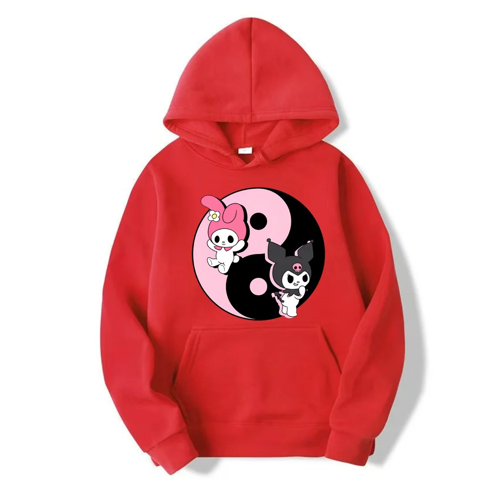 Sudadera con capucha Kawaii Sanrio Cinnamoroll para mujer, Tops Y2k, Harajuku, manga larga, talla grande, 2024