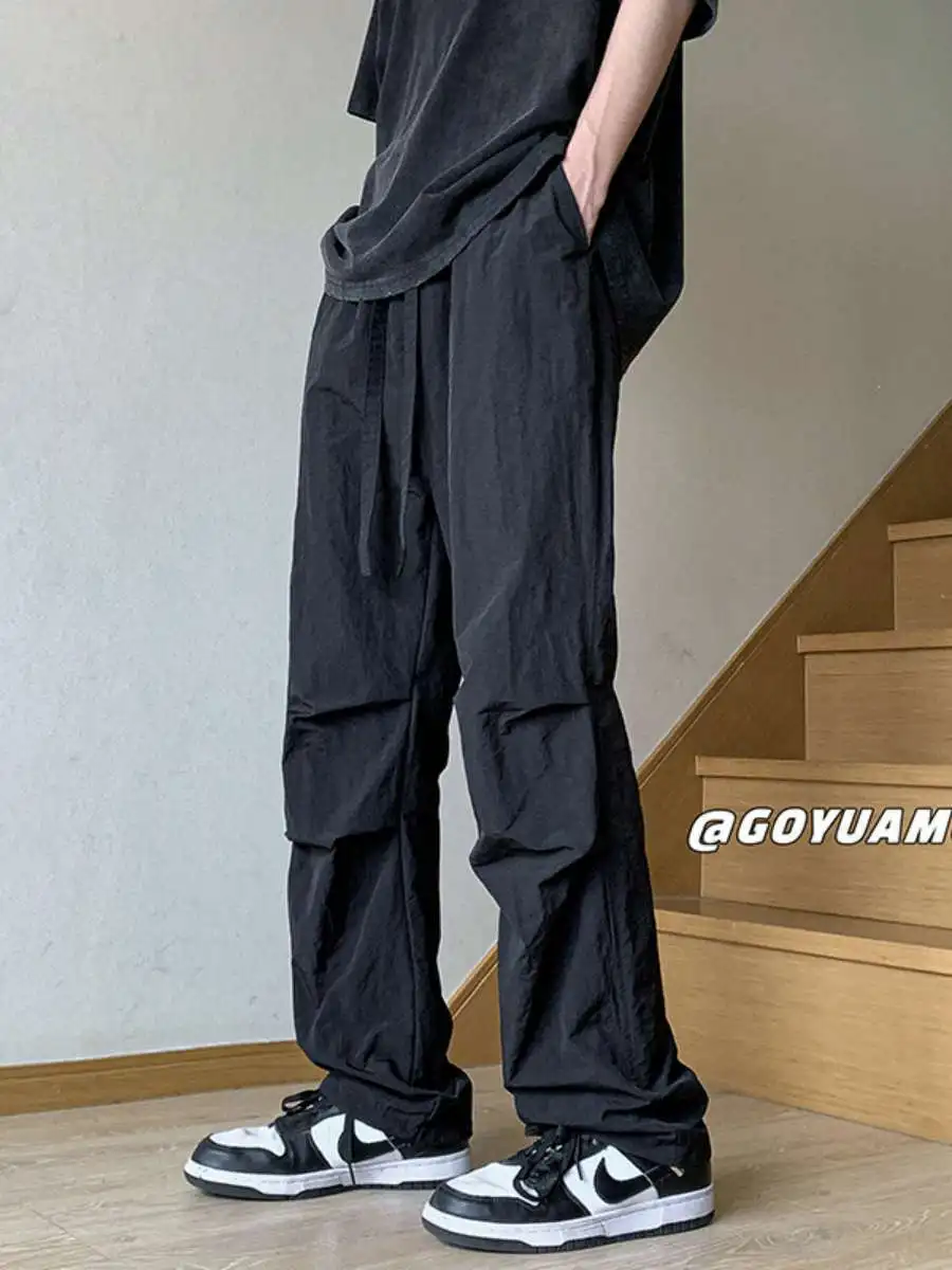 

Мужские свободные брюки в американском стиле, повседневные, осенние, модные, рабочие, в стиле «парашютчик», свободного кроя, спортивные, длинные