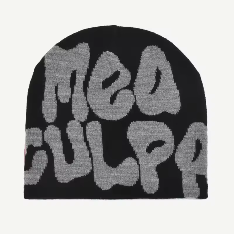 Mea Culpa Knitting Beanies Hat For Women Men Couple Y2K What's In Fashion Bonnet Kpop Wool Skullies Hoods Lady Caps Gorro шапка - Image 29