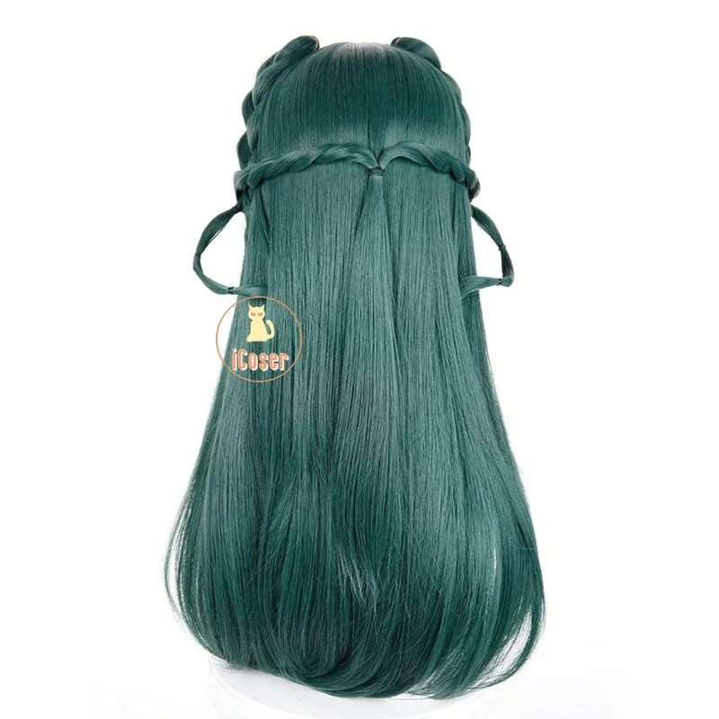 

asdh8@iCoser Maomao Cosplay Wig Anime The Apothecary Diaries Dark Green Long Hair Kusuriya No Hitorigoto Halloween for Women Gir