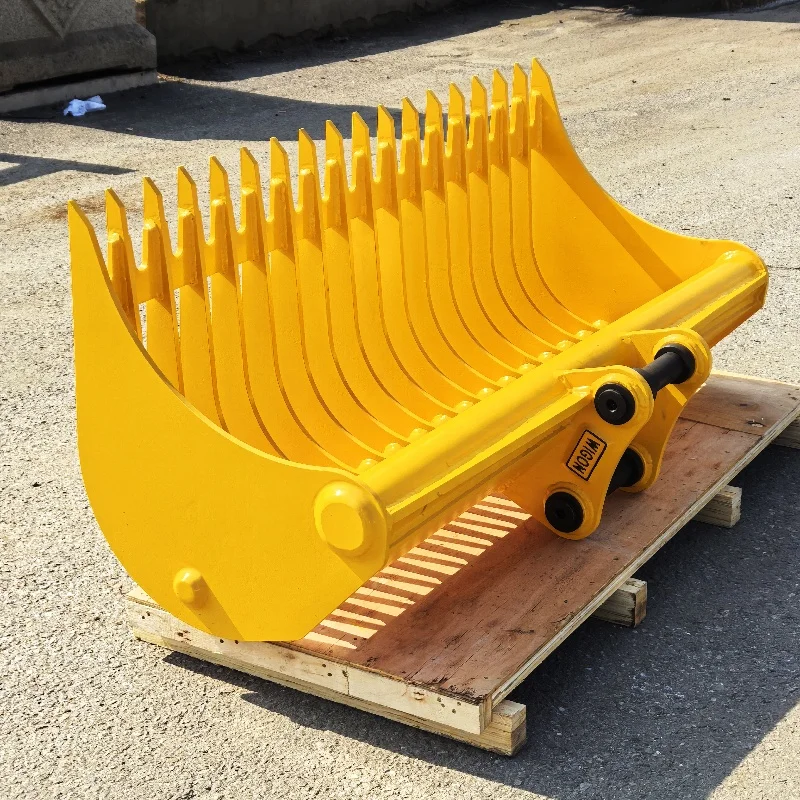 

High Quality Customized 1.5-25Ton Excavator Root Rake Bucket Attachment Double Digging Rake For Construction And Farm Industries