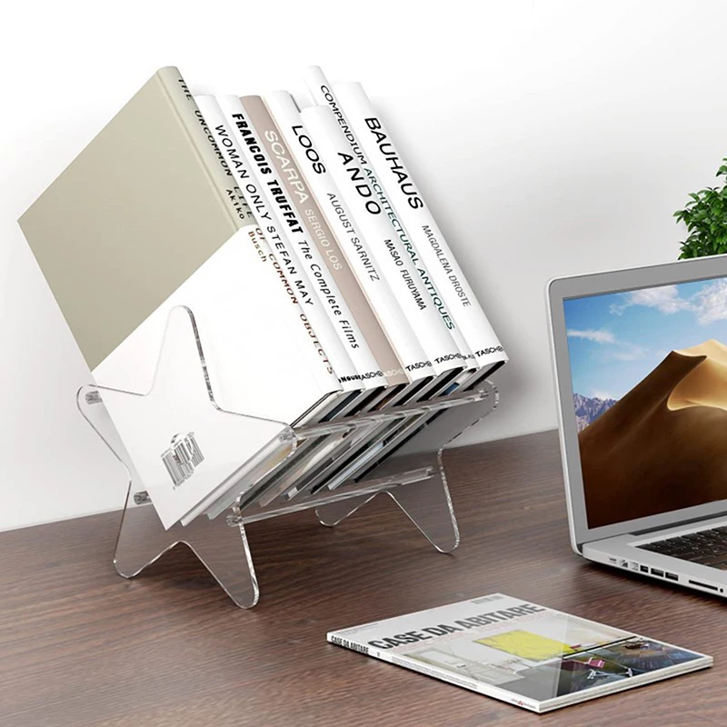 1 st Display Rack Draagbare Acryl Display Standhouder Veelzijdige Plank Showcase Rack Voor Boeken Albums Records Woonaccessoires