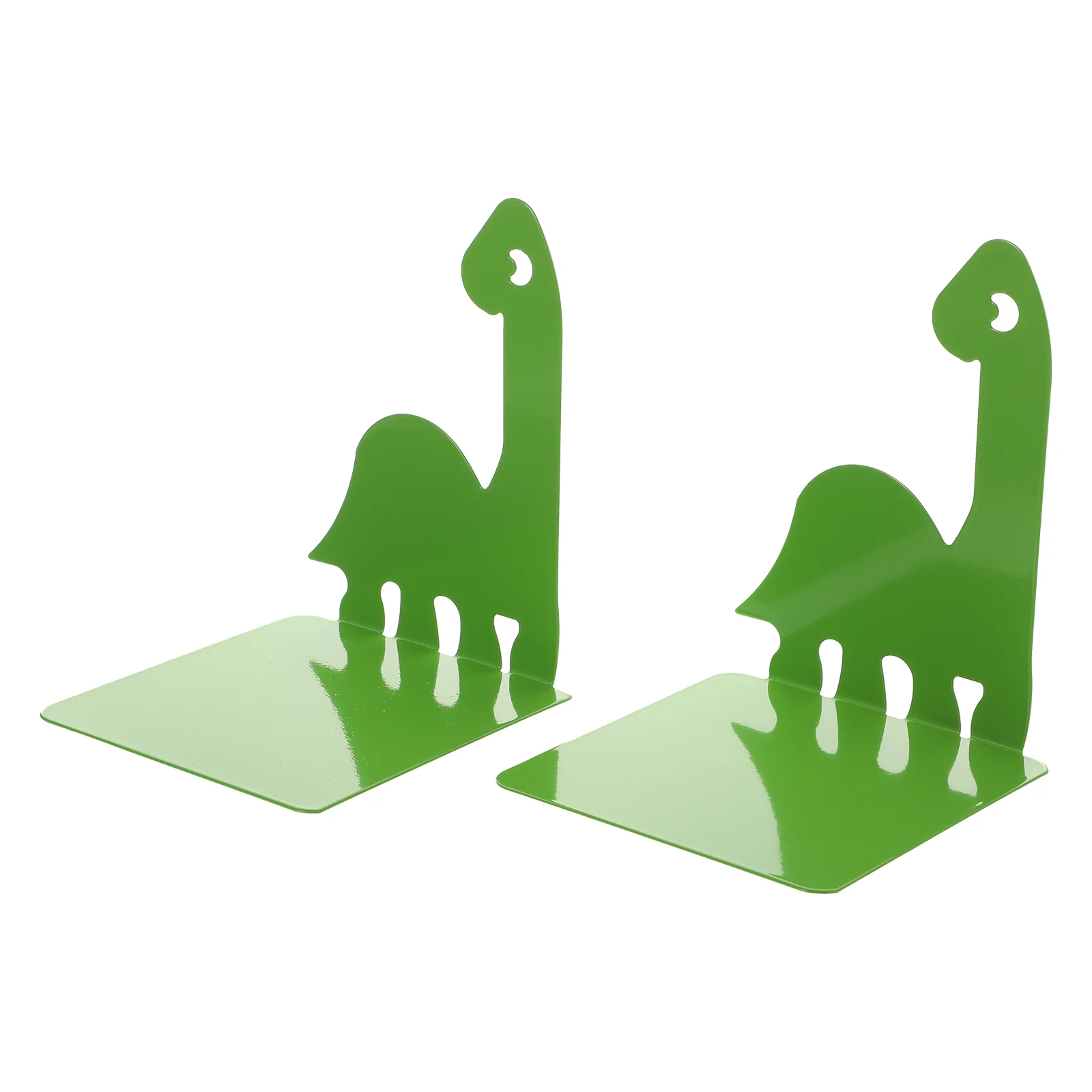 

Book Shelves for Office Decor Dinosaur Metal Bookend Bookends Shelf Heavy Duty Non-slip Wrought Iron Holder Green