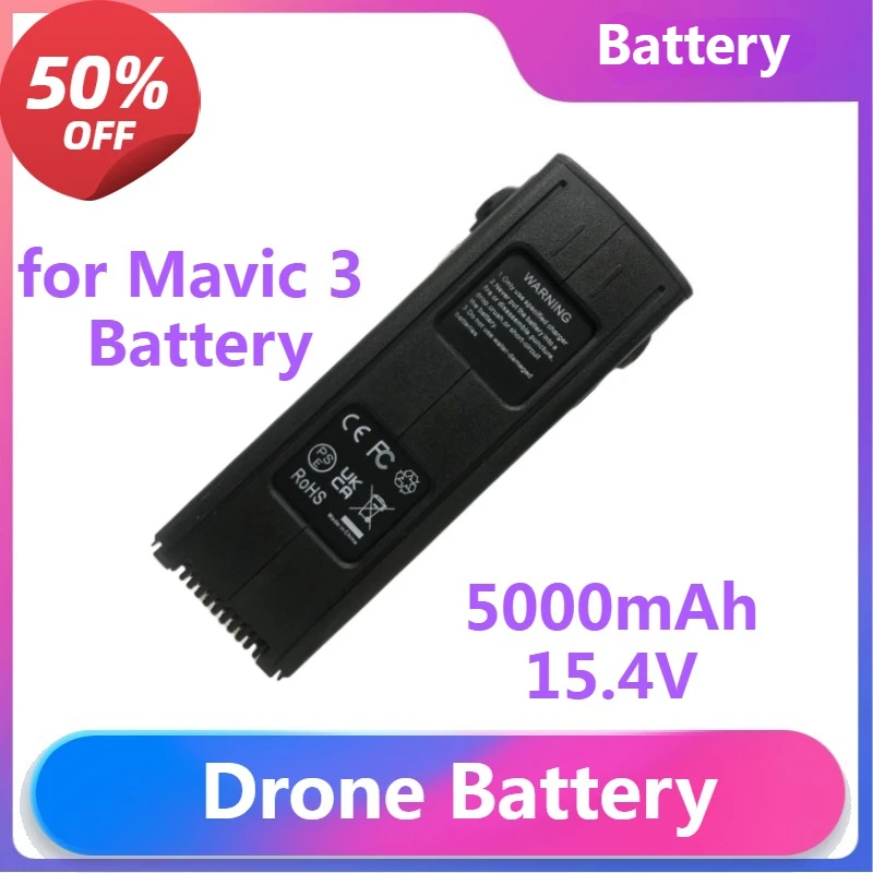 

Drone Battery for Mavic 3 Battery Compatible Mavic 3/3 Pro/Classic 5000mAh 15.4V Flight Battery Accessories