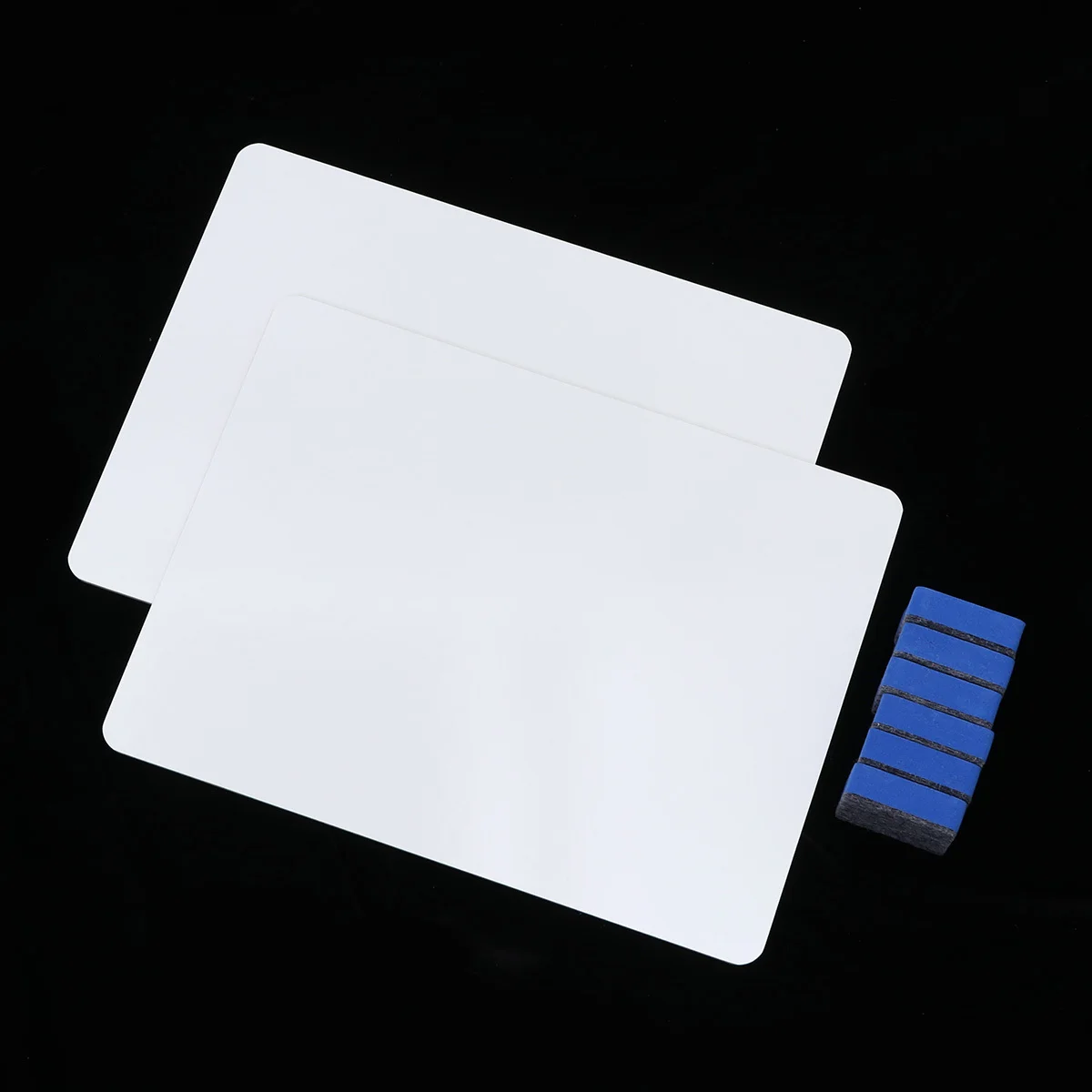 

6Pcs Portable Desktop Whiteboard Erasable Mini Boards Lightweight Office Study Message Board Set with Erasers for Learning and