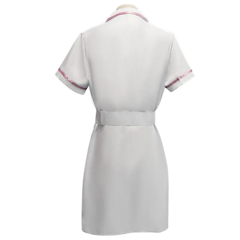 الأبيض ممرضة موحدة جوكر تأثيري حلي مع ساعة القلم الدعائم فيلم مهرج ملابس الرجال هالوين كرنفال ملابس للحفلات مجموعة