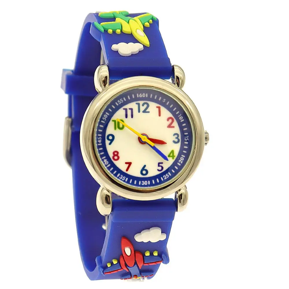 Nueva moda colorida correa de combate de dibujos animados estudiante reloj de cuarzo reloj electrónico hombres reloj de pulsera regalo