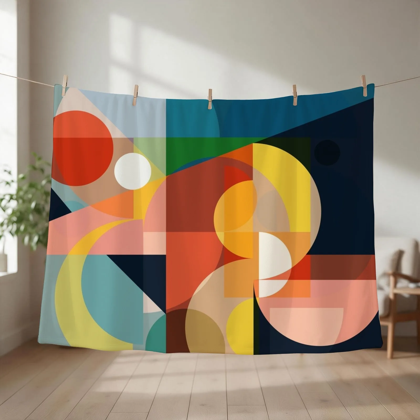 Mid Century Design 4 Throw Blanket couch cozy soft plush fuzzy picnic outdoor blanket