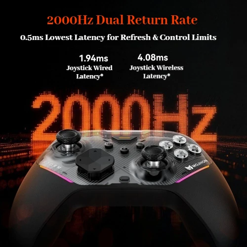 Won Storm 2 Wireless Gaming Controller Bluetooth Tri-Mode 2000hz Tmr Joystick For Pc Steam Switch Android Ios Apex Gamepad