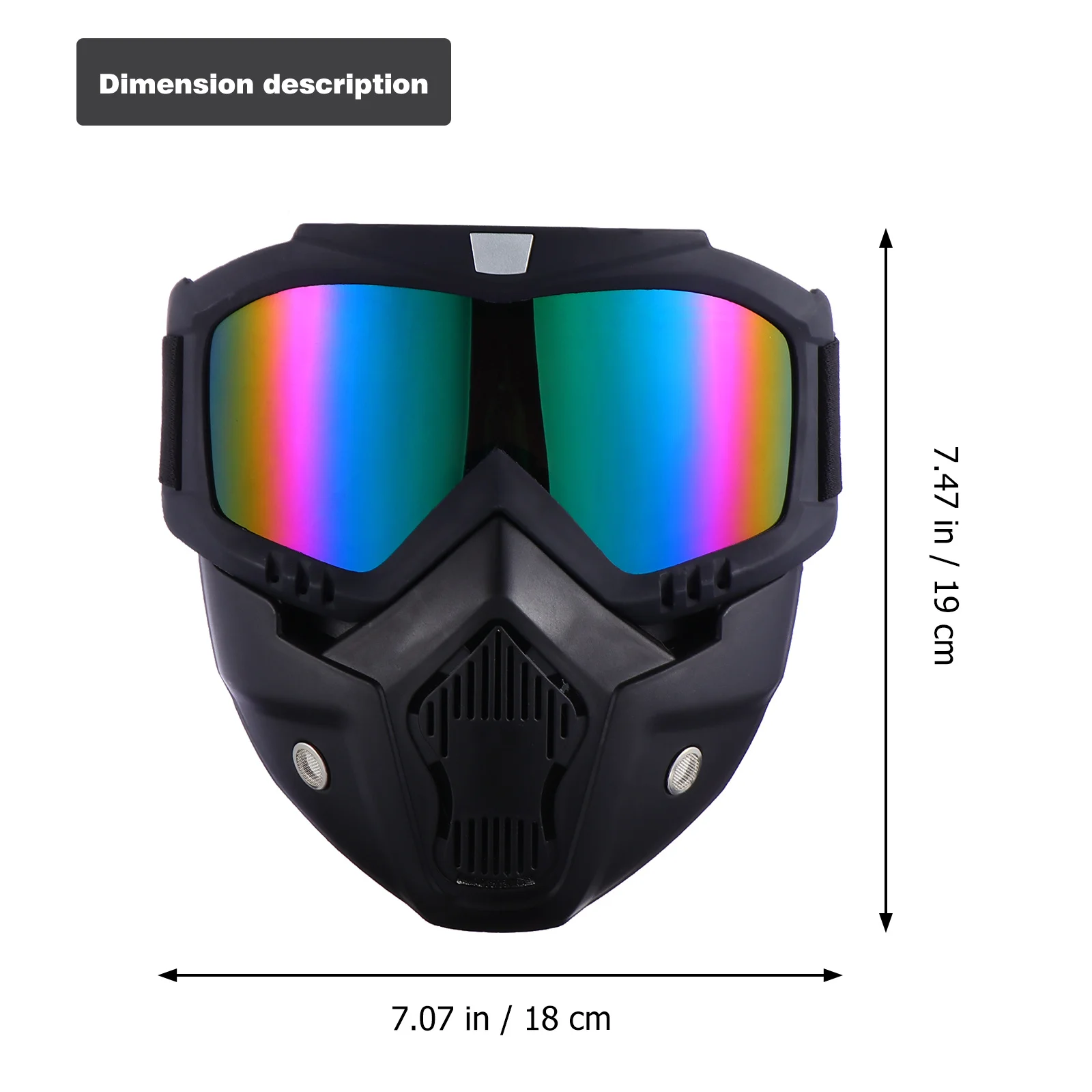 دراجة نارية الكمبيوتر قناع مكافحة وهج عدسة للصدمات الاختراق مقاومة خفيفة الوزن المحمولة ركوب السلامة قابل للتعديل #3