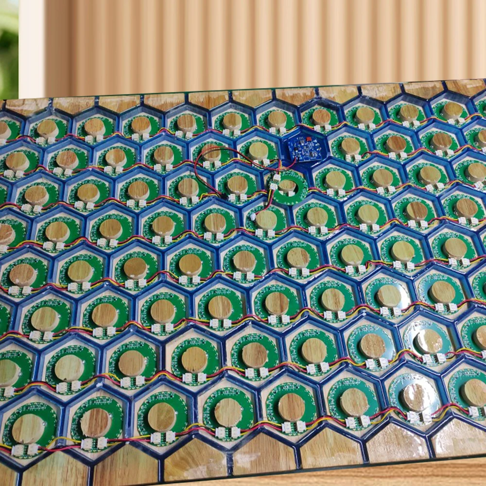 Touch Sensing Water Table, Mesa De Madeira Luminosa, Tecnologia Driver Module Light, LED Night Table