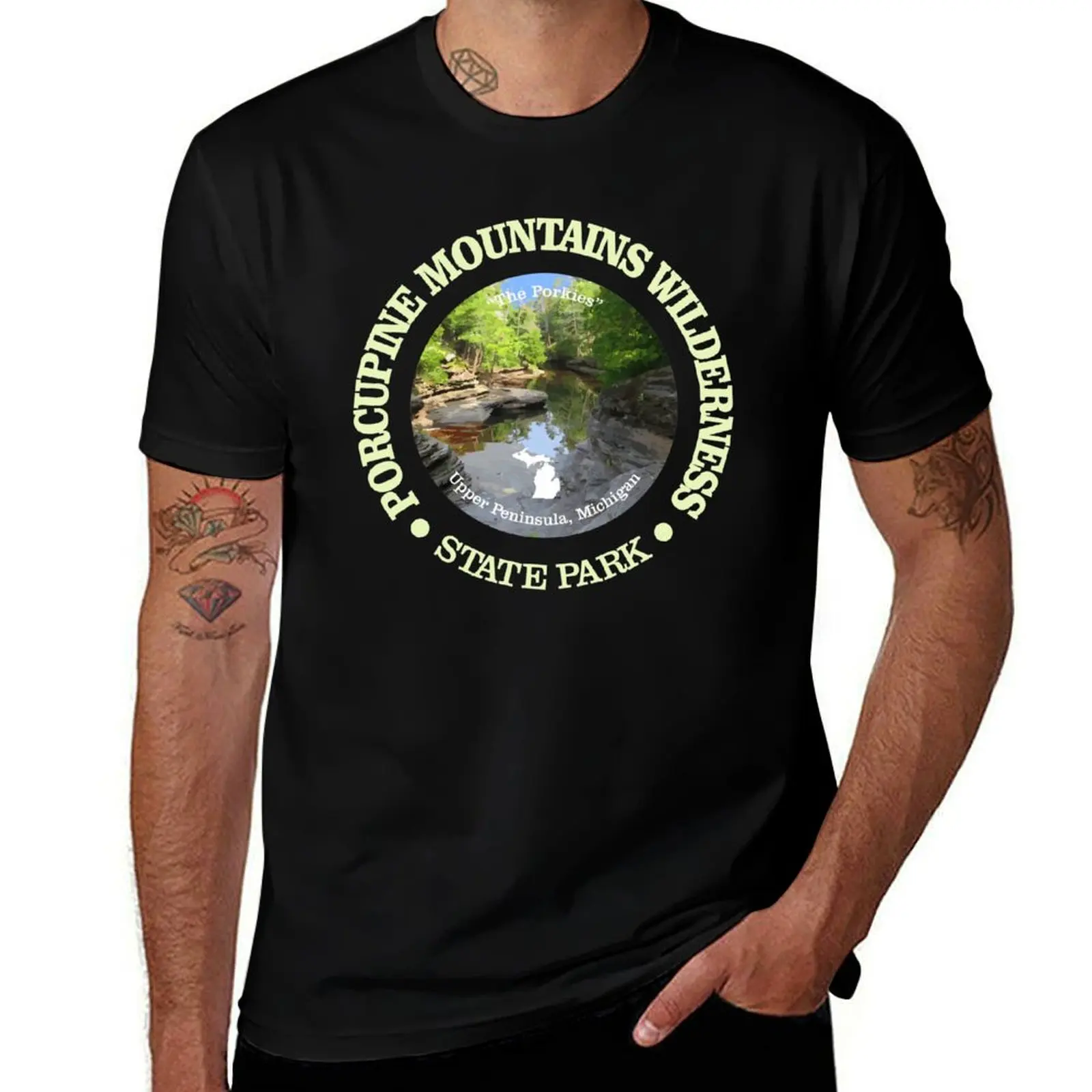 Porcupine Mountains Wilderness SP (WA) T-Shirt man t shirt heavy cotton funny t shirts dark humor essential t shirt T-Shirt