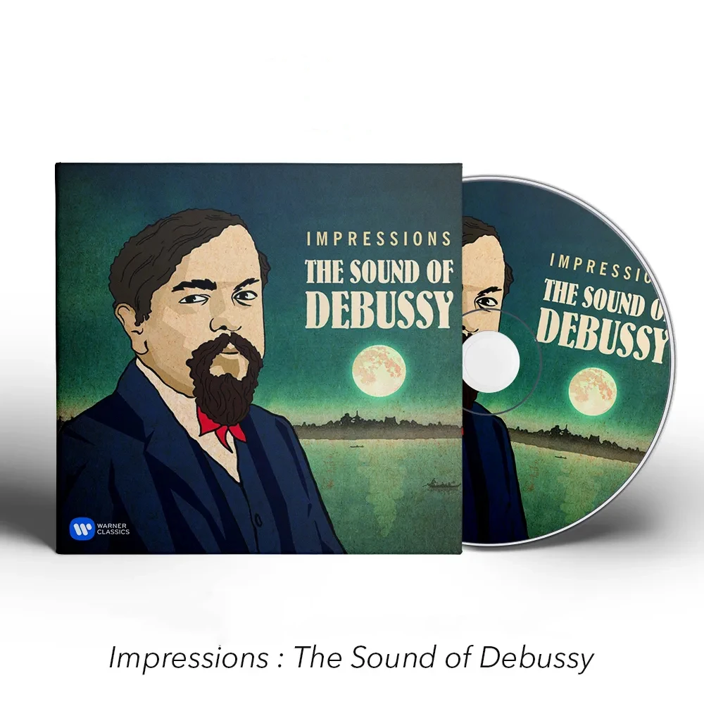 Álbum clásico de huellas de CD de música Claude Debussy, 3 uds., grabación de música, Cosplay, Walkman, coche, trampas, caja, colección de música para fiesta