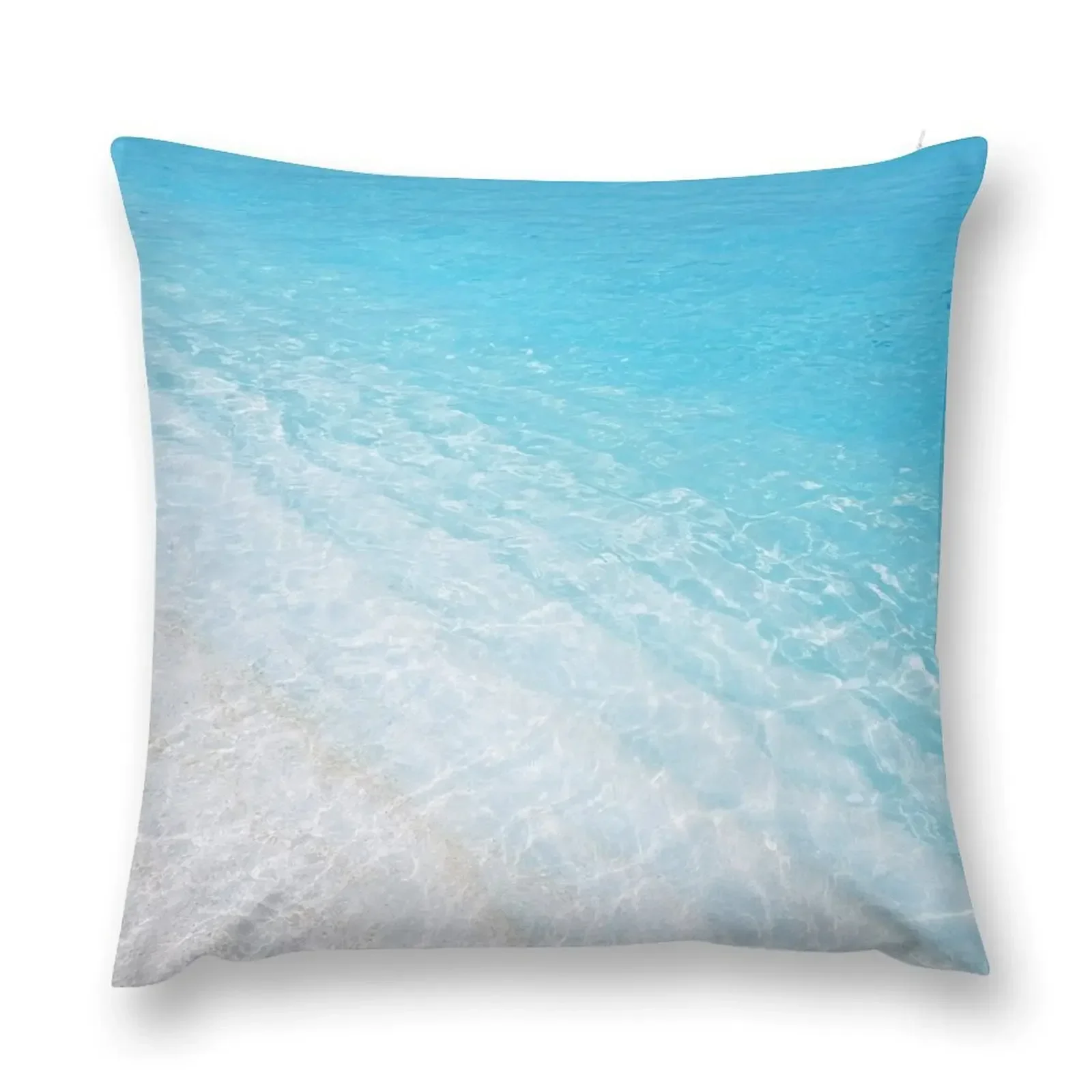 

Tropical Ocean Waves, Turquoise Blue Water Throw Pillow luxury home accessories ornamental pillows pillow