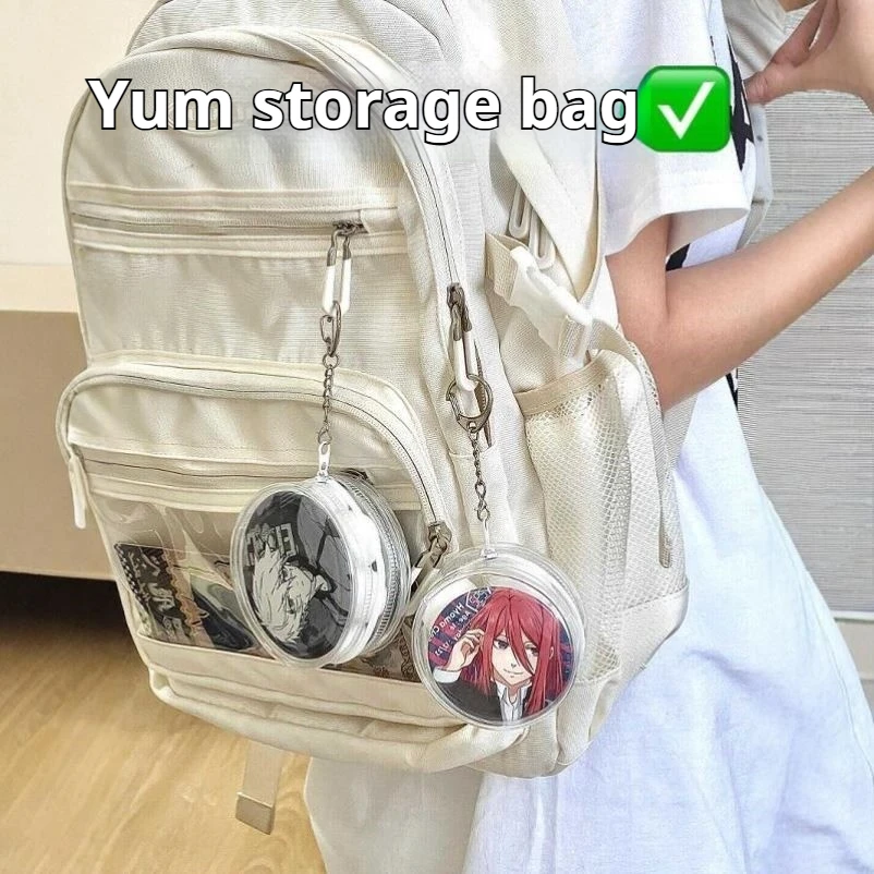 Baking Protective Case Pendant Circular Baking Transparent Hanging Bag Double-Sided Badge Scratch Resistant Display  Artifact